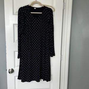 Old navy black and white polka dot knit dress size XL